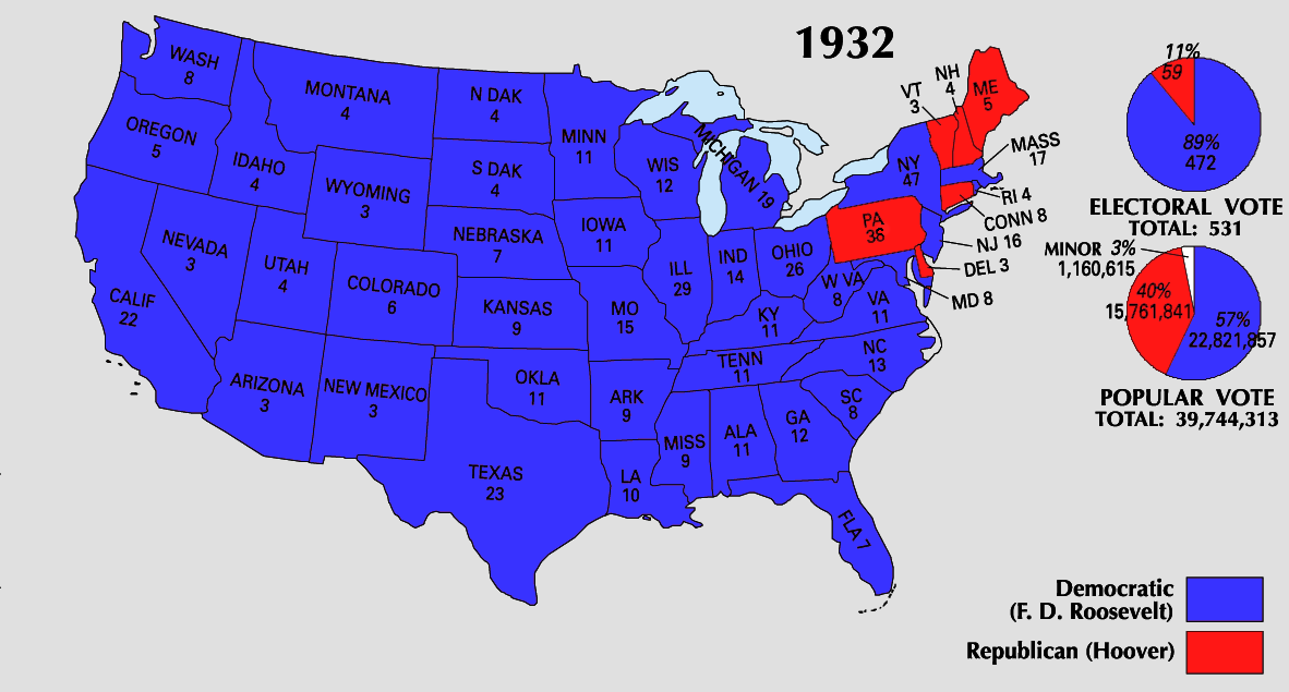 1932 Electoral Map