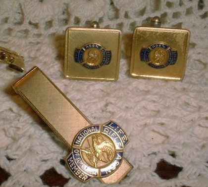 NRALifeCufflinksTieClip