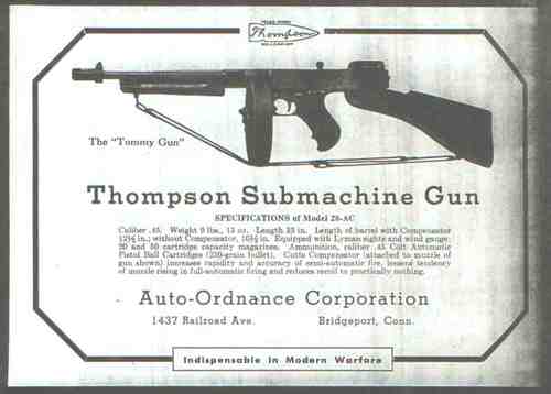 Thompson Submachine Ad