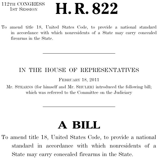 House Judiciary Passes HR822