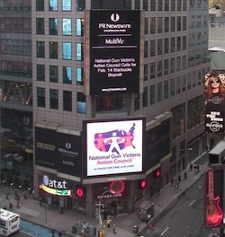 NGVAC Ad in Times Square on Starbucks Protest