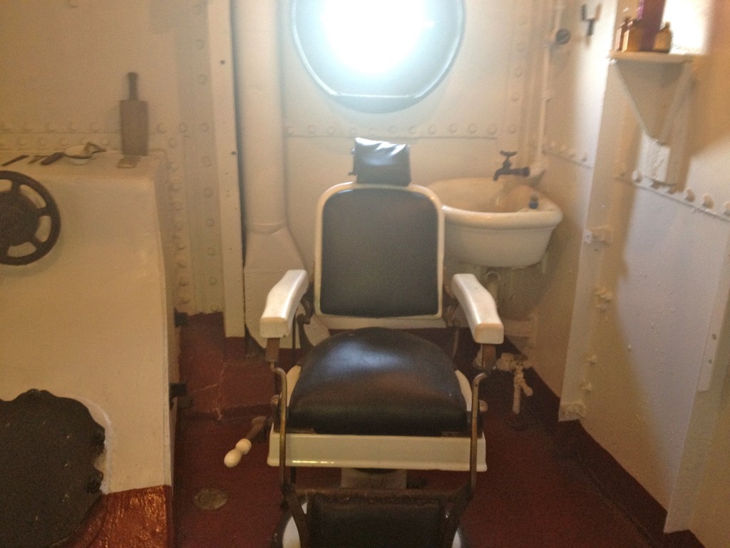 The Dentist Chair abord the USS Olympia.