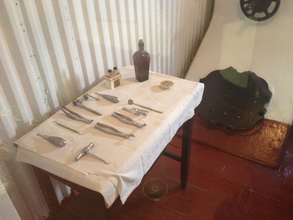 Dental Instruments, USS Olympia. Late 19th Century Dentistry is scary.