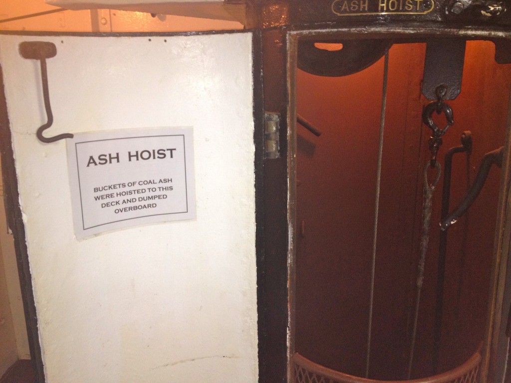 Ash Hoist. USS Olympia.