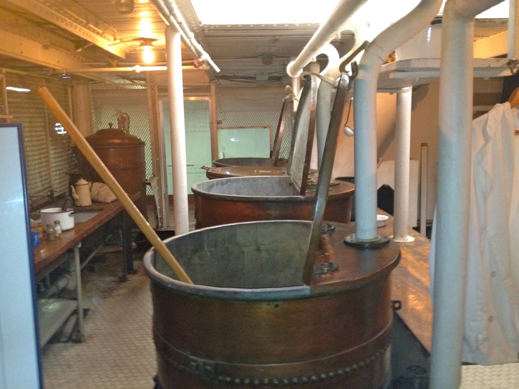 Galley, USS Olympia, Copper Pots